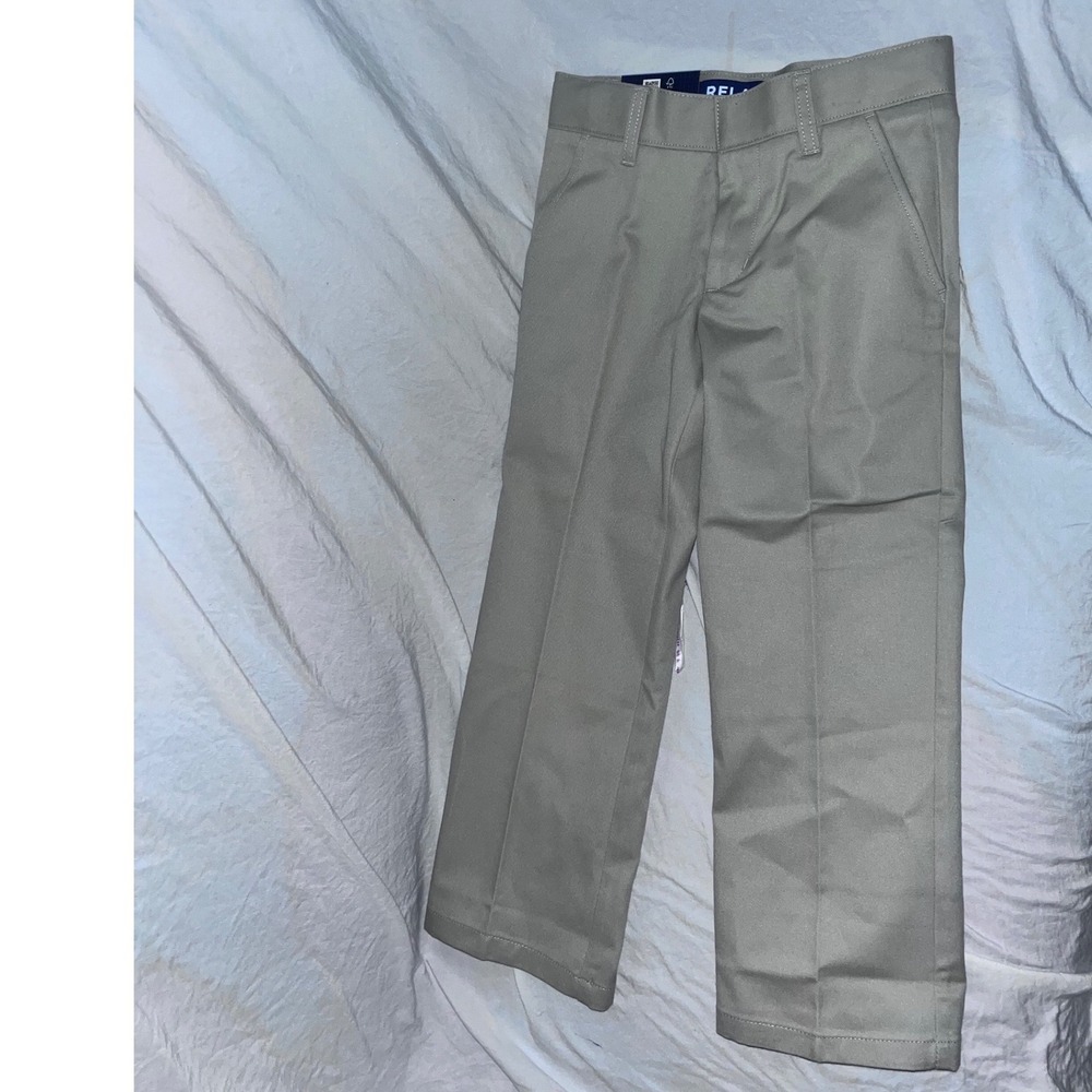 French‎ Toast Boys Relaxed Fit Khaki Twill School Uniform Pants Tan Size 6